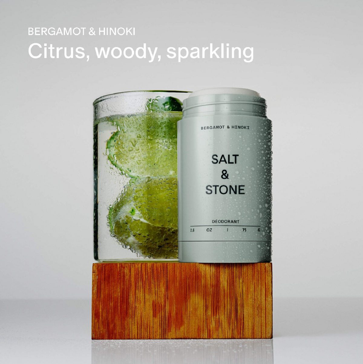Salt & Stone Bergamot & Hinoki Deodorant – 2.6 oz / 75 g, image 3 of 4