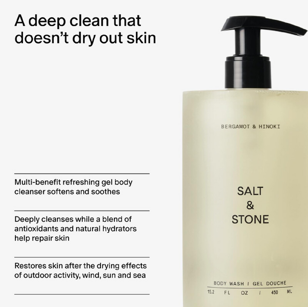 Salt & Stone Bergamot & Hinoki Body Wash – 15.2 oz / 450 mL, image 4 of 5