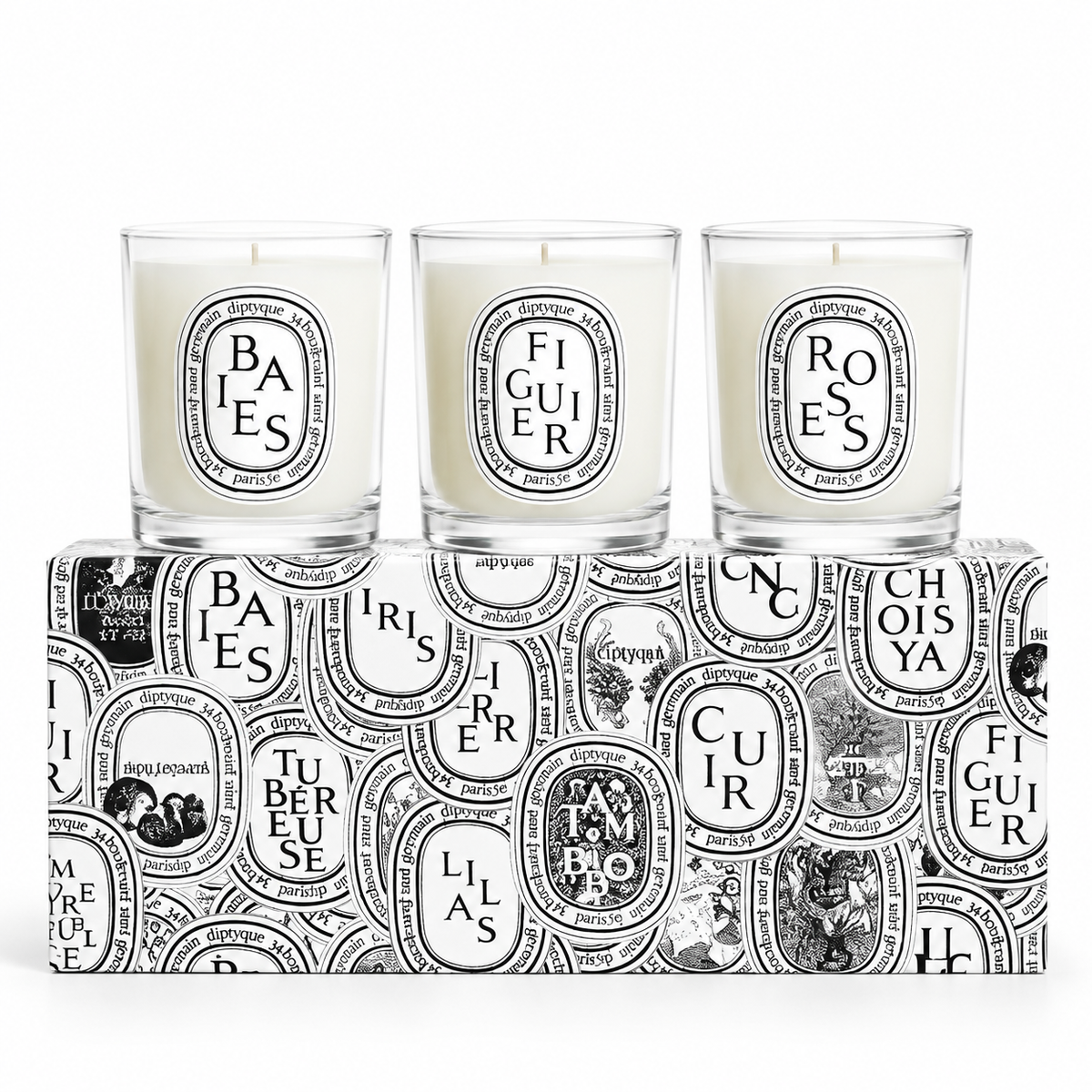 Diptyque Votive Candle Trio Baies Figuier Roses 3ct, 3 count