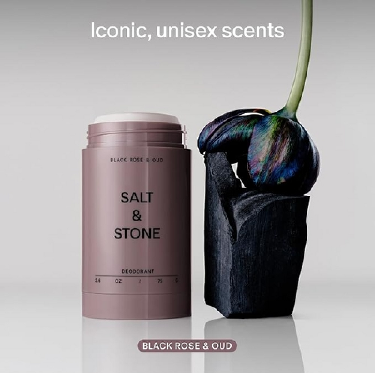 Salt & Stone Black Rose & Oud Deodorant – 2.6 oz / 75 g, image 3 of 4