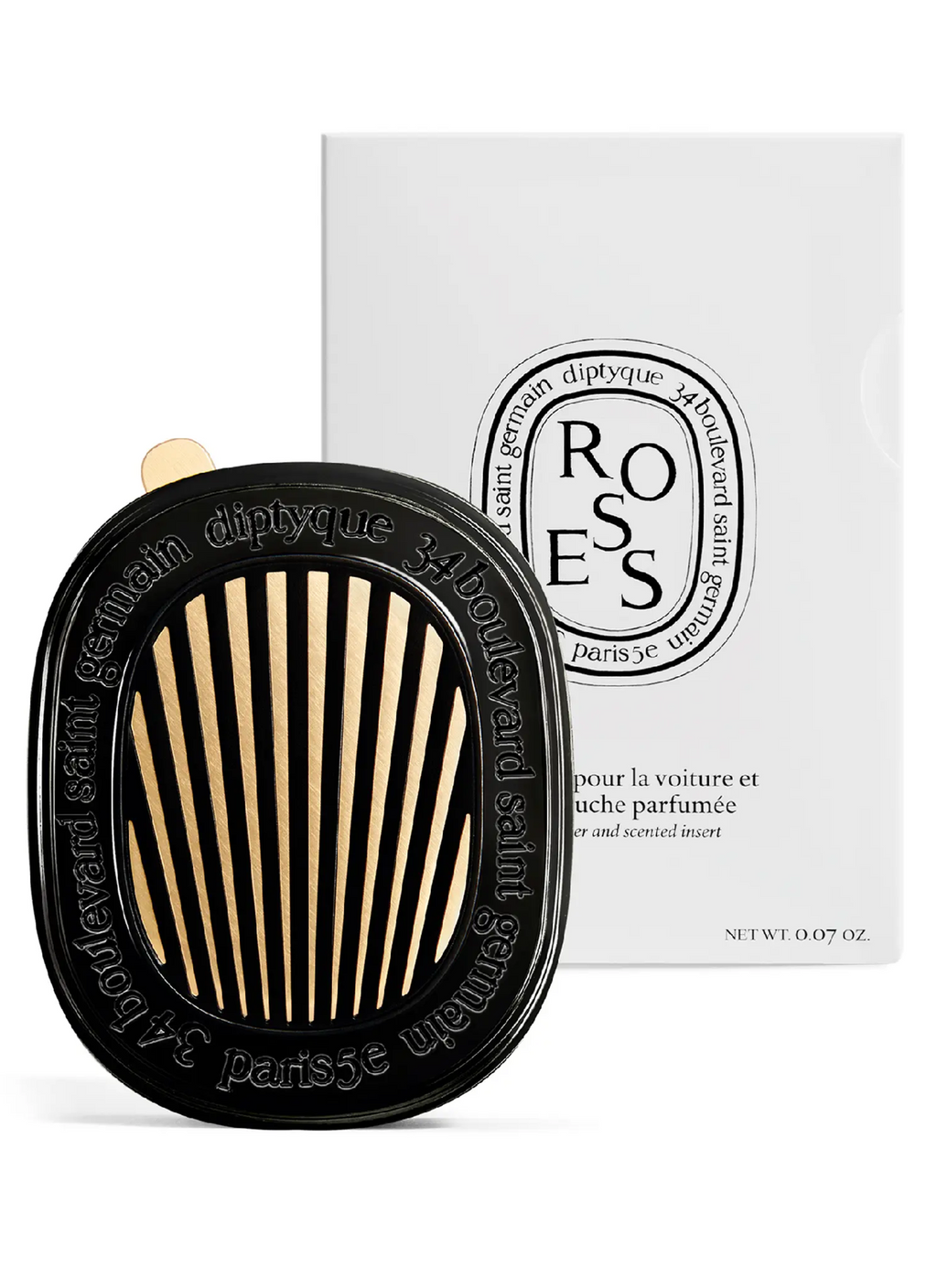 Diptyque Roses Car Diffuser and Insert Set